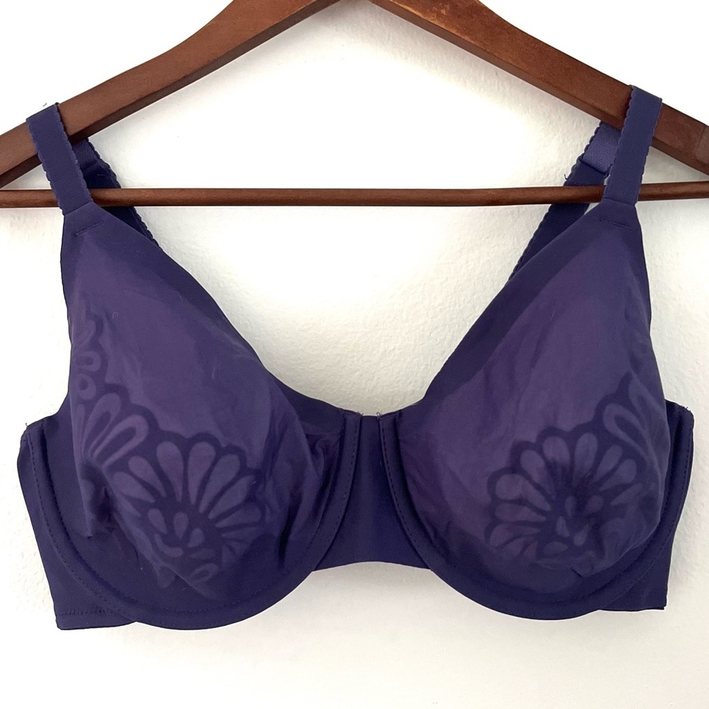 Bali Underwire Soft Stretch Cup Bra Elegant Purple Women's Size 36D